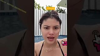 ana jalandoni in bikini downblouse