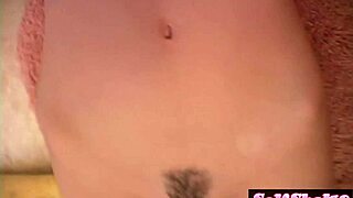 hot cute teen masturbates her pussy in closeup pov.