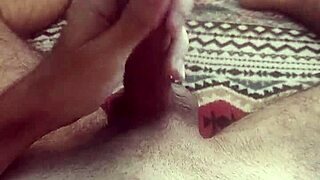 skinny young 18+ amateur with big monster cock masturbating in bedroom with jerk off instructions