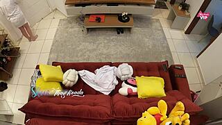 Hot wife Thai Ksada lets delivery man fuck her on sofa