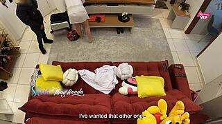 Hot wife Thai Ksada lets delivery man fuck her on sofa