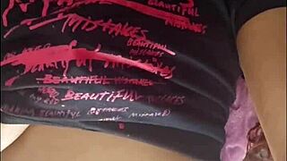 ebony beauty fingers her fat pierced pussy relentlessly