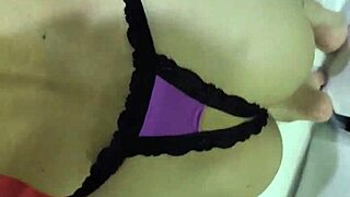 cute violet bends over for doggystyle sucking