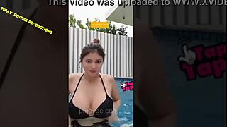 ana jalandoni in bikini downblouse