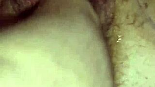 Fat hairy pussy getting fist fucked closeup