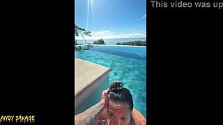 Public Bj At Infinity Pool In Costa Rica