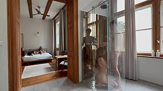 Naughty Blondes Fuck in Group Shower