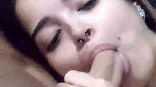 Submissive wife Debora Prado gives sloppy blowjob and deepthroat every night before bed!