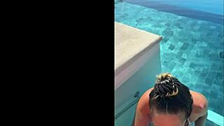 Public Bj At Infinity Pool In Costa Rica