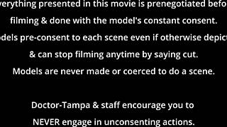 i'm dr tampa, examining donna leigh's shaved pussy and gaping it