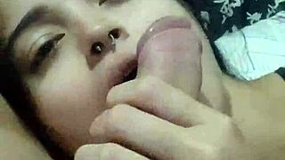 Submissive wife Debora Prado gives sloppy blowjob and deepthroat every night before bed!