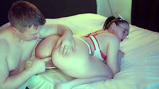 Prurient Man Pisses on Wife and Fucks Her Ass!