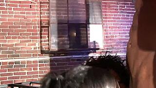 Hey, Justice is taking that huge black cock in her phat booty doggystyle.