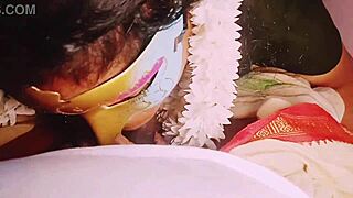 this indian maid with big boobs in saree fucking the house owner with dirty talks 😏