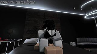Fucking with my busty goth friend in roblox