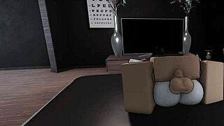 Fucking with my busty goth friend in roblox