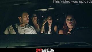 Ever seen a hot foursome at the graveyard? Redhead milfs go wild