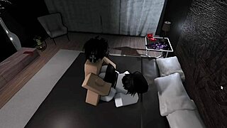 Fucking with my busty goth friend in roblox