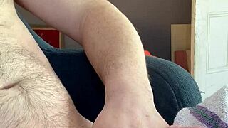 guy jerks off outdoors and cums normally