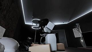 Fucking with my busty goth friend in roblox