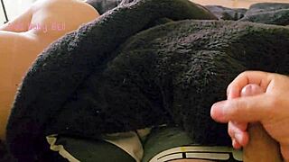 Shy latina wakes in stepbrother's bed, feeling excited.