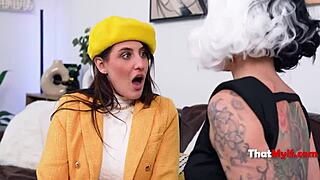 Hey, donate and watch Charlie and Aubree use strapon.