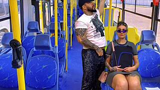 Neighbor Nympho Sucks Cock On Public Bus