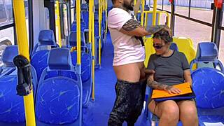 Neighbor Nympho Sucks Cock On Public Bus