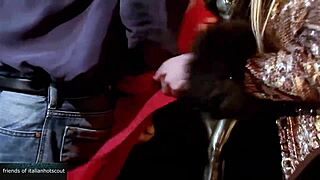 Beautiful Threesome Sex: Two Sluts Pleasing Male with Big Cock