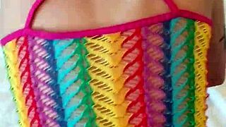 Candie Cross Bent Over Doggystyle with Petite Natural Tits