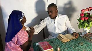 Did the reverend step sister confess her sins with multiple cumshots?