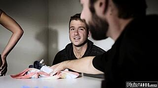 so, you gonna fistfuck your girlfriend or should my men do it? petite teen gets rough double action