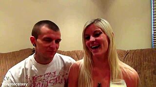 Blonde babe in casting interview with dirty talk introduction
