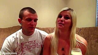 Blonde babe in casting interview with dirty talk introduction