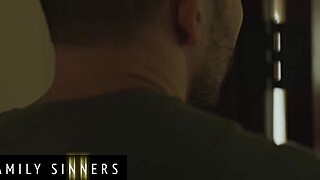 Blonde busty milf spreads shaved wet pussy on bed while waiting for husband to ride big cock and fuck hard. He bends her over for doggystyle with cum on huge tits.