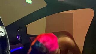 ebony babe deepthroats big black cock in cls 500