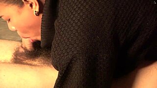 Extreme Deepthroat Gagging on Hairy Veiny Cock After Handjob.