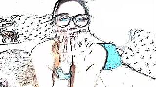 Bride Slut Riding Cougar Handcuffs!