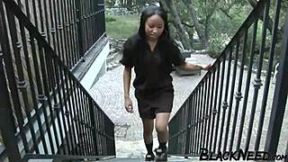 ebony delivery girl gets sloppy wet anal and deepthroat before cum in mouth