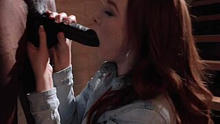 Petite redhead harley love sneaks in while parents rest