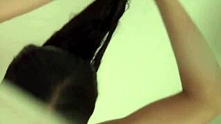 Latina Brunette Diamond Gets Wet And Wild, Masturbating Her Big Tits In The Shower