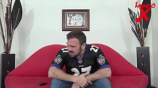 She fucks her friends stepfather when he comes back from training, creampie in lingerie