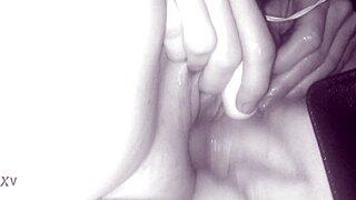 Darkroom lover inserts into pussy and fists ass