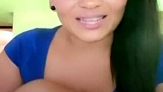 Colombiana Caliente Dances Seductively in Traditional Attire