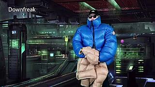 Nylon Jacket Fetish Masturbation Session