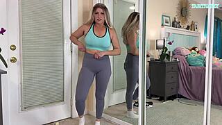 Milf gym clothes try on haul