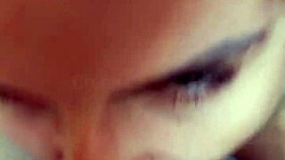 the wife surprises her husband with white lingerie, asking him to fuck her wet pussy and ass, getting creampie in mouth.