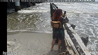 Colombian beach bunny shows all holes in promo.