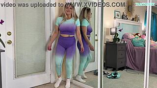 Milf gym clothes try on haul