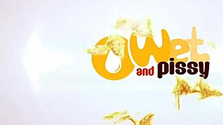 Busty blonde Amaris squirts over herself in orgasm